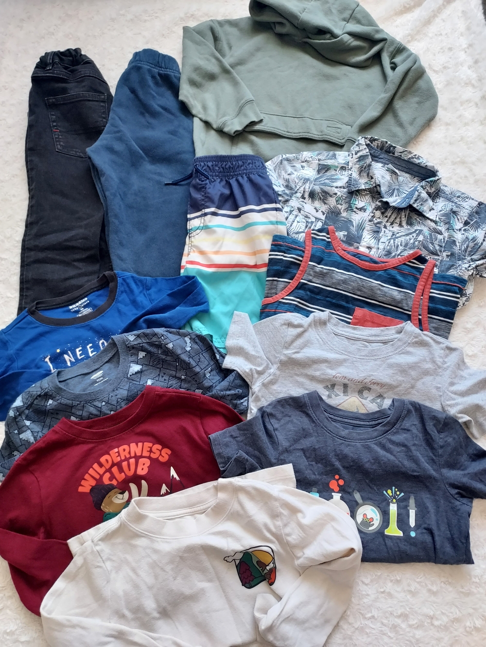 BUNDLE (12 pcs) 5-5T Boys Mixed School Play Casual Clothes Cool Weather